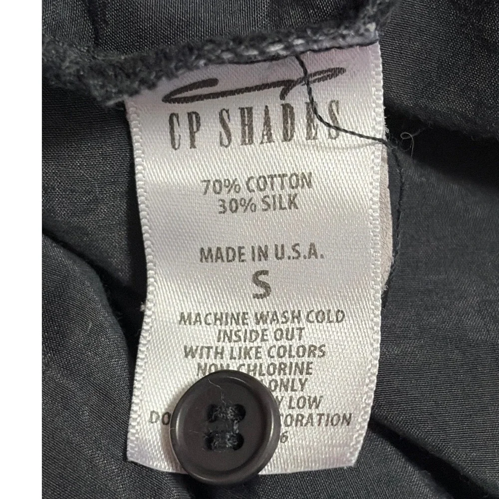 CP Shades Black Cotton Silk Pintuck Pleated Yoko Tunic Dress Small EUC - Picture 7 of 7